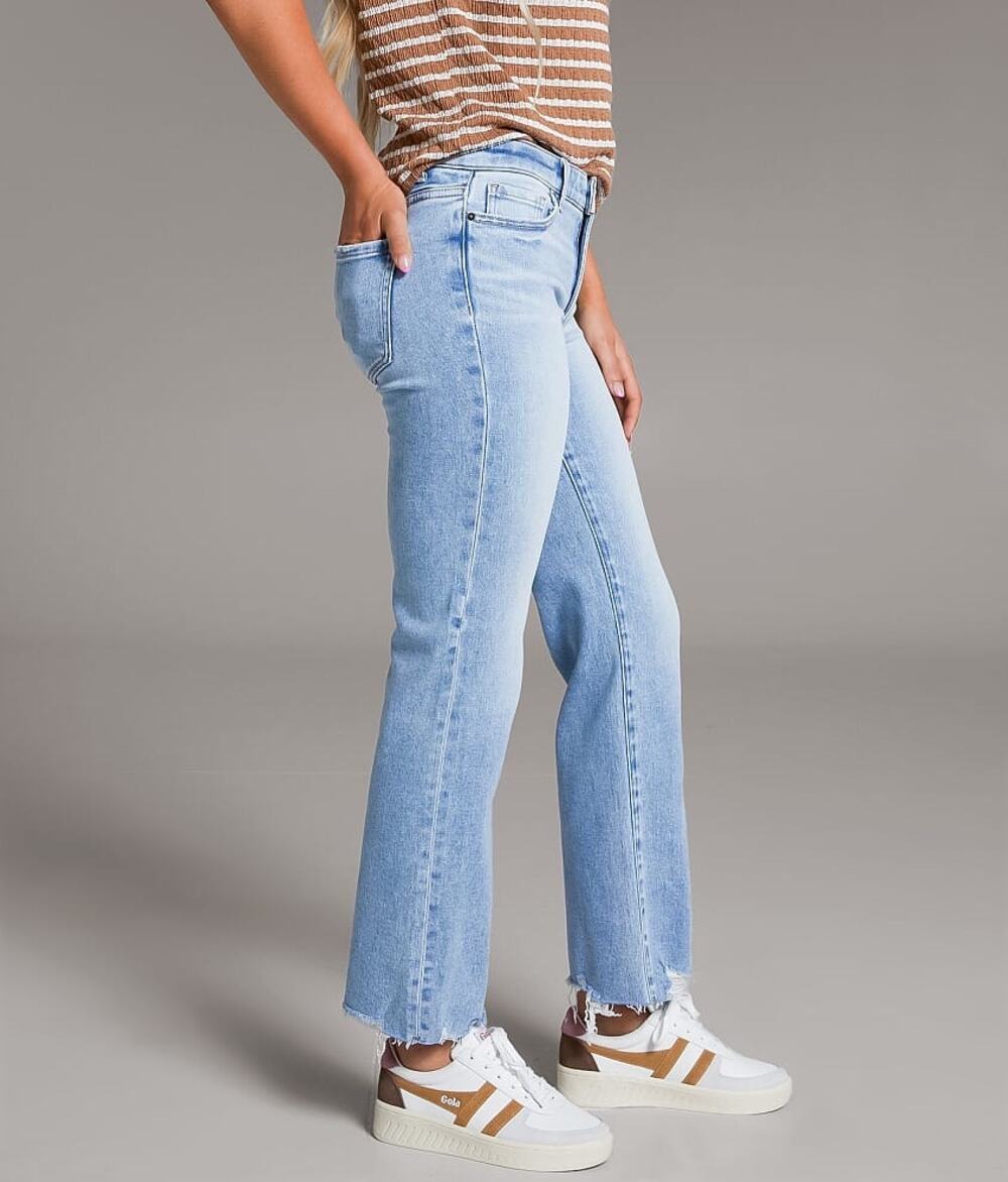 BKE Buckle Mcbain Light Wash Blue Payton Cropped Straight Stretch Jeans 30x26